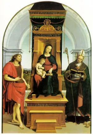 Virgin and Child Enthroned with Sts John the Baptist and Nicholas of Bari the Ansidei Altarpiece